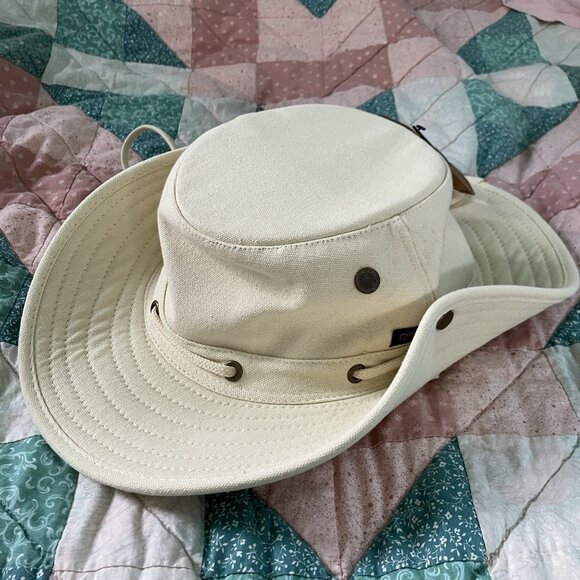 NWT Misty Mountain Activewear Boonie Hat Wide Brim 100% Cotton XL Beige - Picture 8 of 12